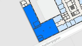 Planritning för iOffice Olof Palmes Gata 11, 1 privata rum, 224 m²