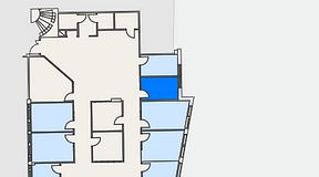 
							Planritning för Regus Täby, 1 privata rum, 8 m²