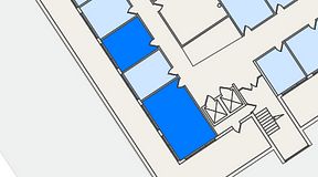 Planritning för THE WORKS Arenastaden, 2 privata rum, 38 m²