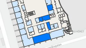 
							Planritning för United Spaces Östra Hamngatan, 5 privata rum, 114 m²