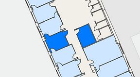 
							Planritning för Mindpark Helsingborg, 2 privata rum, 28 m²