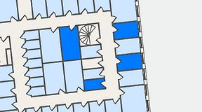 
							Planritning för QuickOffice Kista, 4 privata rum, 38 m²