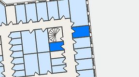 
							Planritning för QuickOffice Kista, 2 privata rum, 19 m²
