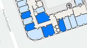 
							Planritning för Regus Adelgatan 21, 5 privata rum, 59 m²