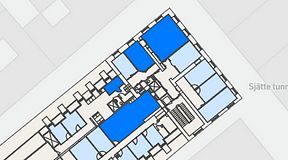 
							Planritning för Spaces Gamla Stan, 4 privata rum, 121 m²