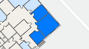 
							Planritning för Easy Office Kungsängen, 3 privata rum, 57 m²