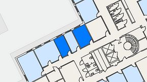 
							Planritning för iOffice Kungsgatan 64, 2 privata rum, 22 m²