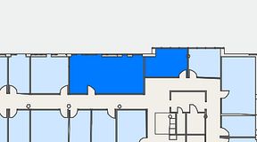 
							Planritning för FirstOffice Arenavägen 33, 2 privata rum, 56 m²