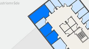 
							Planritning för FASTOFFICE Lunda, 3 privata rum, 55 m²