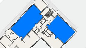 
							Planritning för Dockside Office & Coworking, 2 privata rum, 135 m²