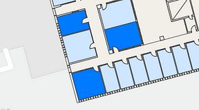 
							Planritning för Regus Lidingö, 3 privata rum, 55 m²