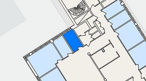 
							Planritning för FirstOffice Kista Time Building, 1 privata rum, 9 m²