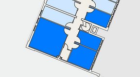 
							Planritning för C/O Tyresö, 4 privata rum, 61 m²