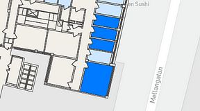 
							Planritning för Arkipelagen Järntorget, 4 privata rum, 50 m²