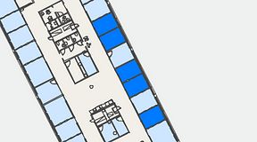 
							Planritning för Convendum Västra Järnvägsgatan 3, 5 privata rum, 50 m²