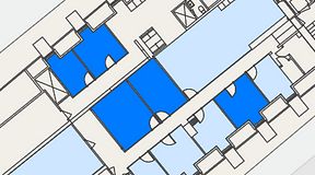 
							Planritning för Spaces Gamla Stan, 5 privata rum, 70 m²