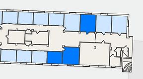 
							Planritning för Regus Triangeln Station, 3 privata rum, 41 m²