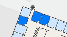 Planritning för Regus Marieholm, 3 privata rum, 41 m²