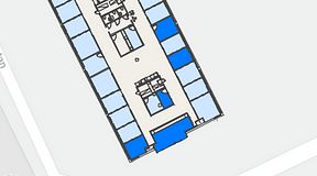 
							Planritning för Convendum Västra Järnvägsgatan 3, 5 privata rum, 58 m²