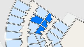 Planritning för Quick Office Bromma Blocks, 4 privata rum, 21 m²
