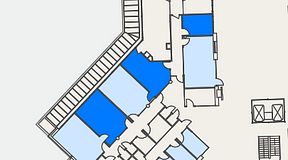 
							Planritning för Helio Frösundavik, 3 privata rum, 64 m²