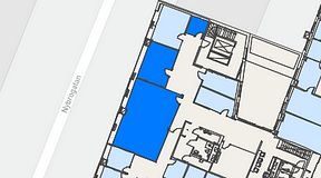 
							Planritning för Regus Östermalmstorg, 3 privata rum, 87 m²