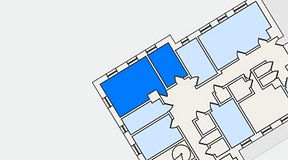 
							Planritning för Växthuset Föreningsgatan, 2 privata rum, 35 m²
