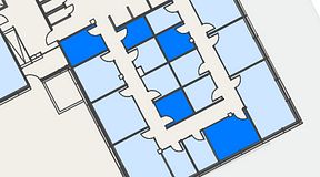 
							Planritning för Spaces Hyllie Vista, 5 privata rum, 53 m²