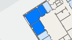 
							Planritning för FirstOffice Kista Time Building, 3 privata rum, 54 m²