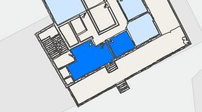 Planritning för iOffice Kungsgatan 37, 2 privata rum, 31 m²