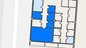 
							Planritning för Kungsholmens Kontorshotell Warfvinges väg, 5 privata rum, 69 m²