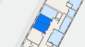 
							Planritning för SFL 7, 2 privata rum, 27 m²