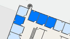Planritning för Regus Marieholm, 4 privata rum, 55 m²