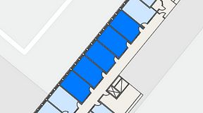 
							Planritning för Regus Almedal, 5 privata rum, 100 m²