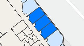 
							Planritning för FASTOFFICE Lunda, 3 privata rum, 62 m²