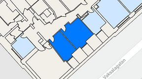 
							Planritning för United Spaces Uppsala, 2 privata rum, 35 m²