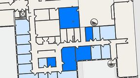 
							Planritning för FirstOffice Säveån, 5 privata rum, 103 m²