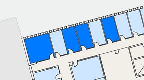 
							Planritning för Regus Lidingö, 4 privata rum, 50 m²
