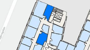 
							Planritning för Regus Östermalmstorg, 2 privata rum, 27 m²