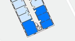 
							Planritning för Easy Office Bromma, 2 privata rum, 70 m²