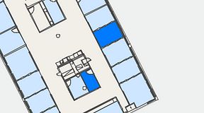 
							Planritning för Convendum Västra Järnvägsgatan 3, 2 privata rum, 15 m²