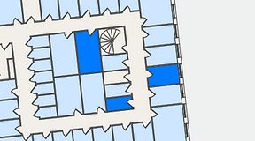 
							Planritning för QuickOffice Kista, 3 privata rum, 29 m²