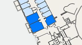 
							Planritning för Genetor K6, 3 privata rum, 51 m²