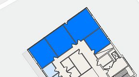 
							Planritning för FirstOffice Västra Hamnen, 4 privata rum, 104 m²