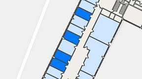 
							Planritning för Quick Office Älvsjö, 4 privata rum, 38 m²