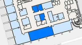 
							Planritning för United Spaces Östra Hamngatan, 4 privata rum, 85 m²