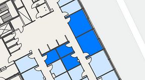 
							Planritning för Spaces Hyllie Vista, 5 privata rum, 59 m²