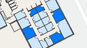 
							Planritning för Spaces Hyllie Vista, 5 privata rum, 68 m²
