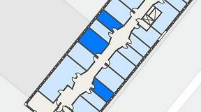 
							Planritning för Regus Almedal, 3 privata rum, 46 m²