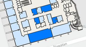 
							Planritning för United Spaces Östra Hamngatan, 5 privata rum, 103 m²